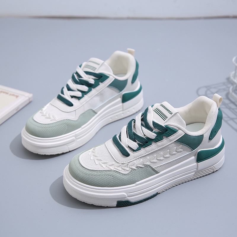 Giày Sneaker Tăng Chiều Cao Thoáng Khí Phong Cách Hàn Quốc Cho Nữ