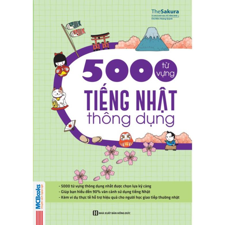 Sách MCBOOKS - 5000 từ vựng tiếng Nhật thông dụng