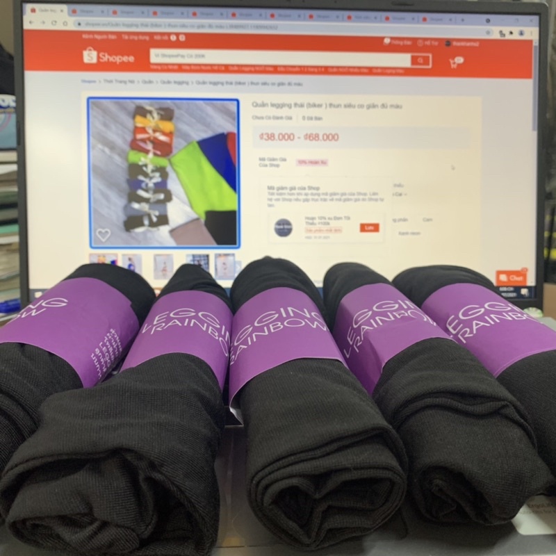Quần legging Thái (biker) thun siêu co giãn