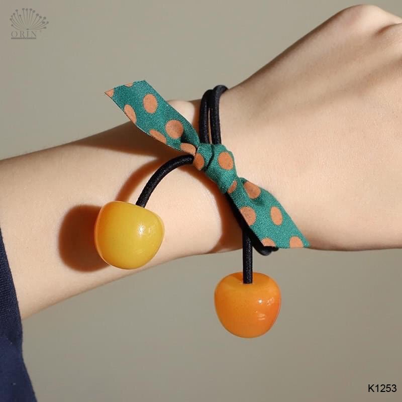 Dây buộc tóc, cột tóc trái cherry siêu HOT thời trang Orin K1253