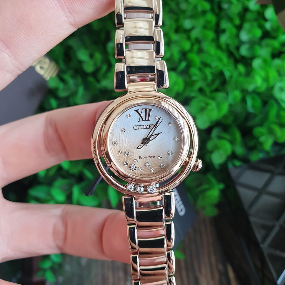 Đồng hồ chính hãng nữ Citizen EM0323-51N - Máy Quartz Pin Eco Drive năng lượng ánh sáng - Kính Sapphire