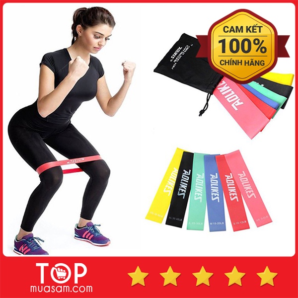 Giá sỉ ⚡️ Dây Kháng Lực Mini Band, Dây Cao Su Kháng Lực Aolikes Tập Chân Mông