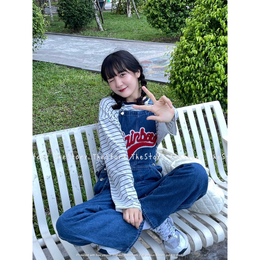 Quần yếm dài Rainbow  Q794