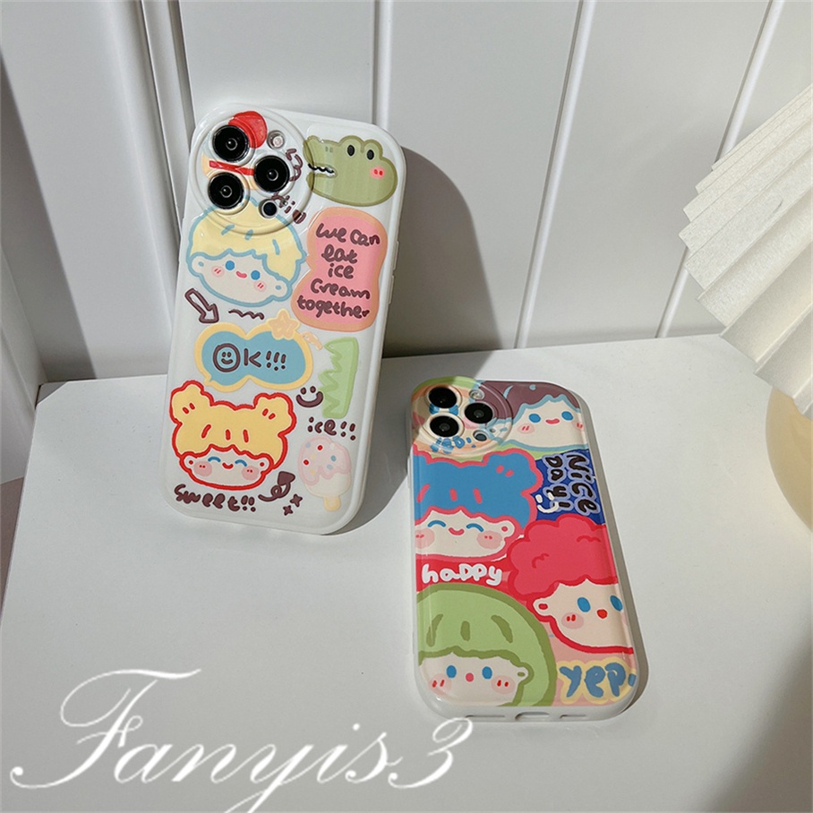 Ốp Điện Thoại Mềm Đệm Khí Họa Tiết Graffiti Cho iPhone 14 13 12 11 Pro Max X XR Xs Max 8 7 6 6s Plus SE 2020