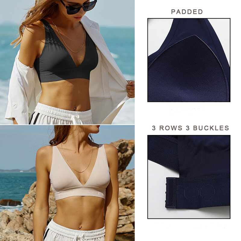 Áo Ngực Cổ Chữ V Có Mút Nâng Ngực Dễ Thương Size S-XL Dành Cho Nữ