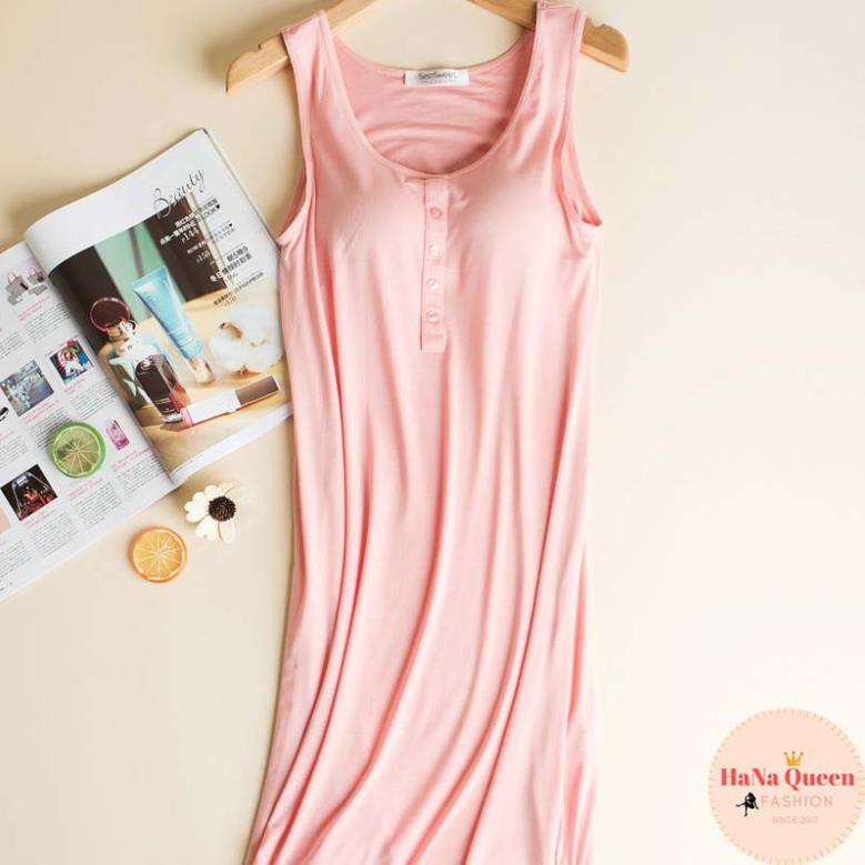 [Sẵn Hàng] Váy ngủ ba lỗ sát nách có đệm ngực chất siêu đẹp (Video cận chất) | BigBuy360 - bigbuy360.vn