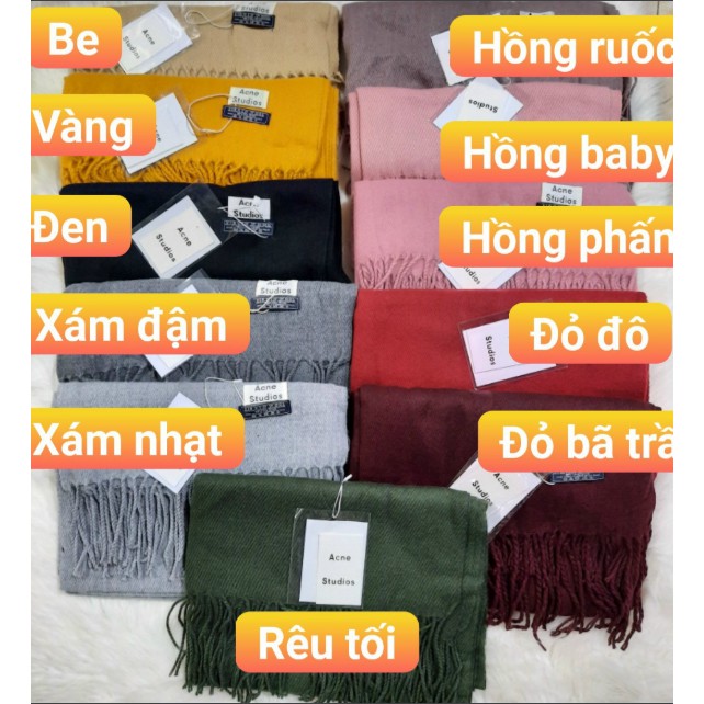 Khăn💞FREE SHIP💞Khăn Choàng Acne Studios len xù made in ITALY(ảnh thật)