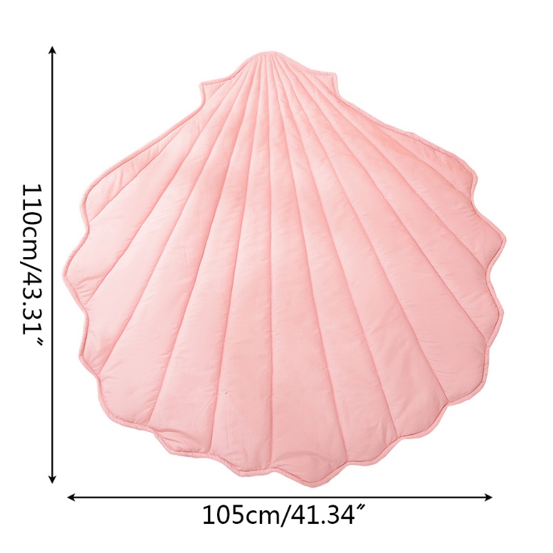 Thảm Bò Chất Liệu Cotton Hình Vỏ Sò Dành Cho Trẻ Sơ Sinh
