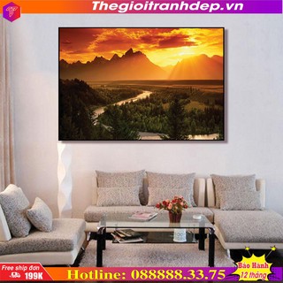 Tranh treo tường mặt trời chiếu rọi