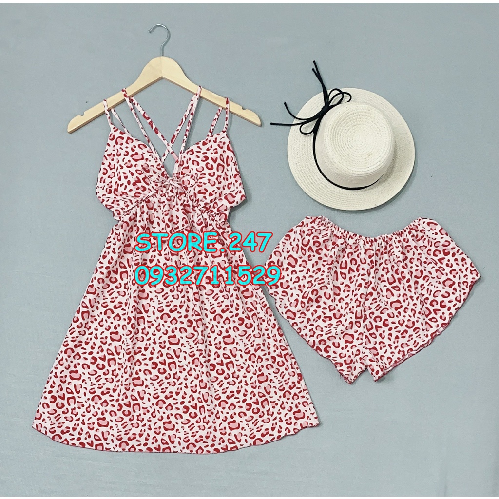 ĐẦM NGỦ DỄ THƯƠNG CÓ MÚT, VẢI MỀM MỊN MÁT XƯỞNG NHÀ TỰ MAY ĐẸP KỸ - Đầm ngủ lụa kate