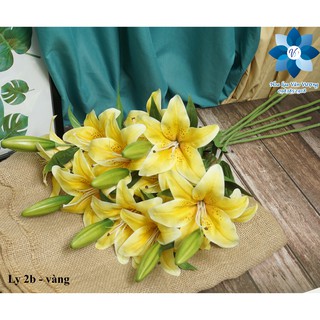 Hoa Giả 🌺 Hoa Ly Cao Su 2 Bông