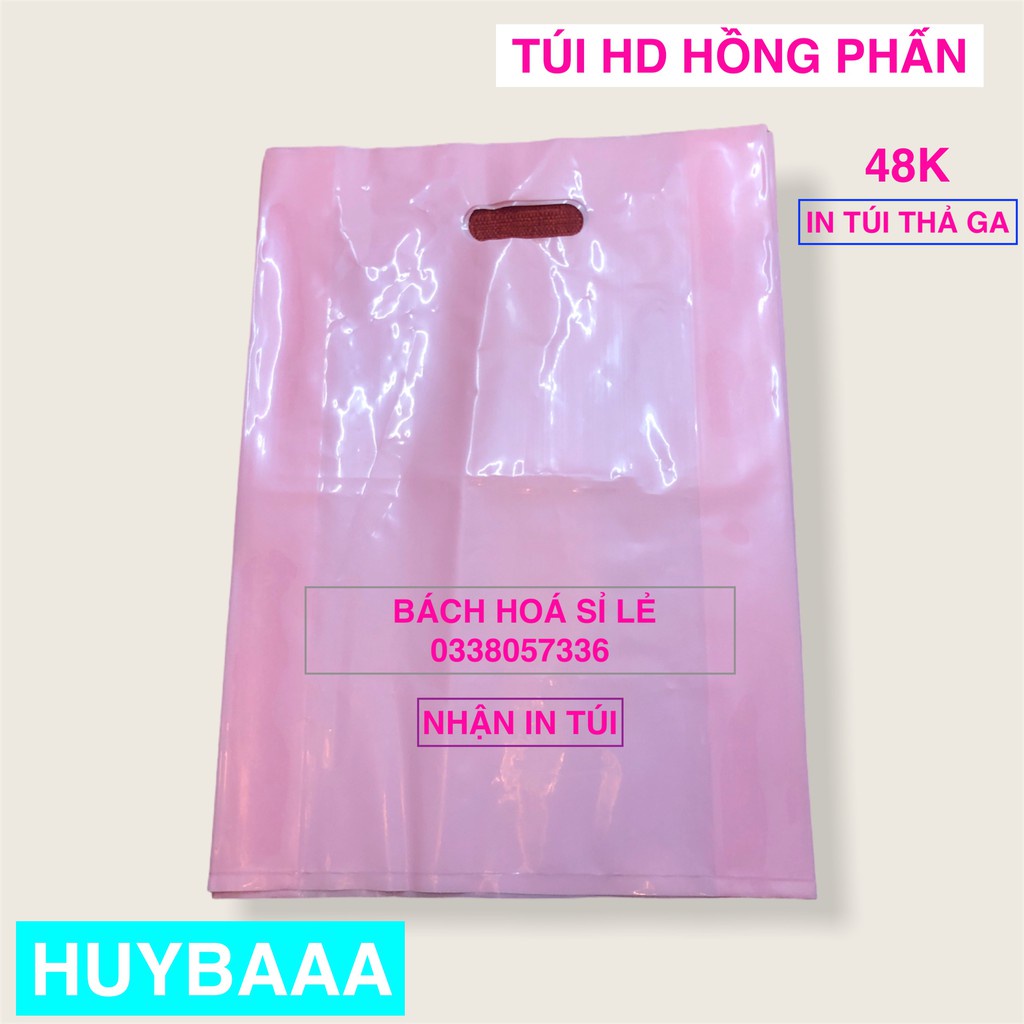 [NHẬN IN TÚI]  0.5KG TÚI HD HỒNG PHẤN nilon dẻo, đựng mỹ phẩm, quần áo túi hột xoài giá rẻ BAO bì NILONG ĐÓNG GÓI HÀNG