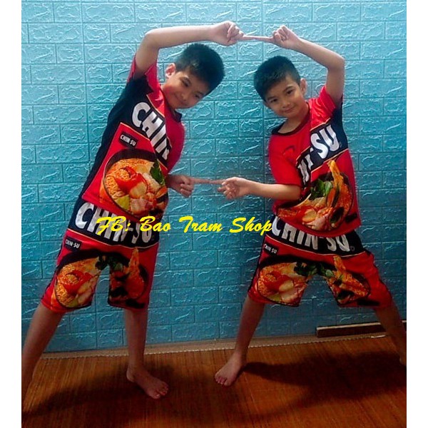 Bộ CHINSU 3D cả nhà cùng mặc 8-90kg co dãn thoáng mát, không bai xù | BigBuy360 - bigbuy360.vn