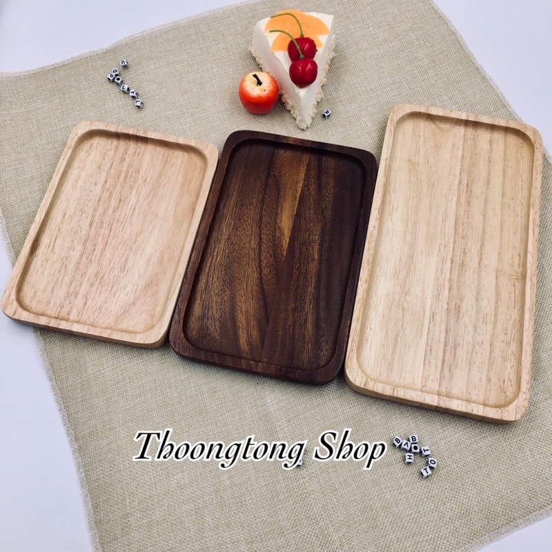 Đĩa gỗ vuông 5x8 inch