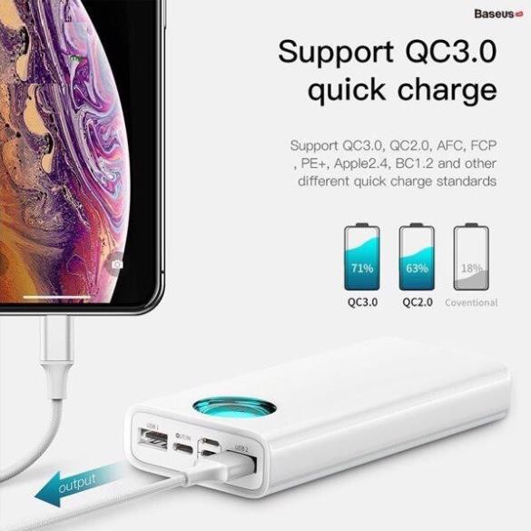 Pin sạc dự phòng 20.000mAh Baseus Amblight Quick Charger 3.0, Chính hãng bảo hành 24 tháng