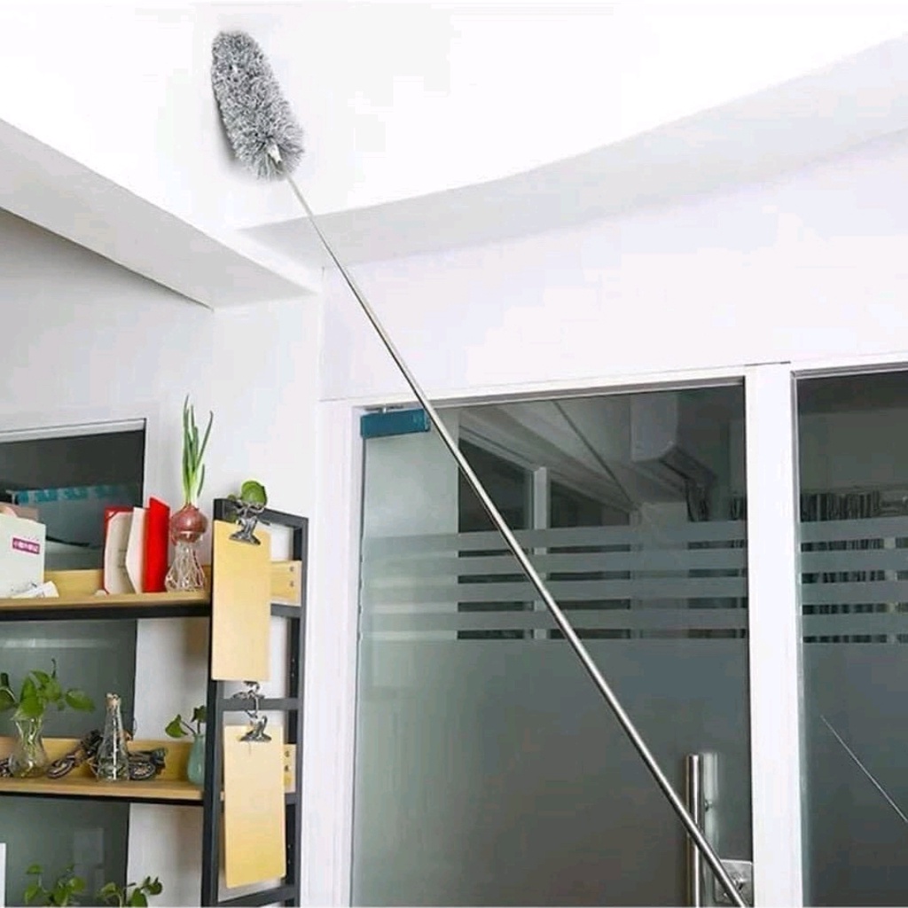 Chổi kéo dài 2m5 Quét Trần Lau Bụi Đa Năng có cán điều chỉnh độ dài và xoay 360 độ gấp nhiều góc độ
