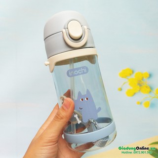 Bình nước INOCHI cho bé Goki ZuZu 520ml nhựa Tritan an toàn có dây đeo.