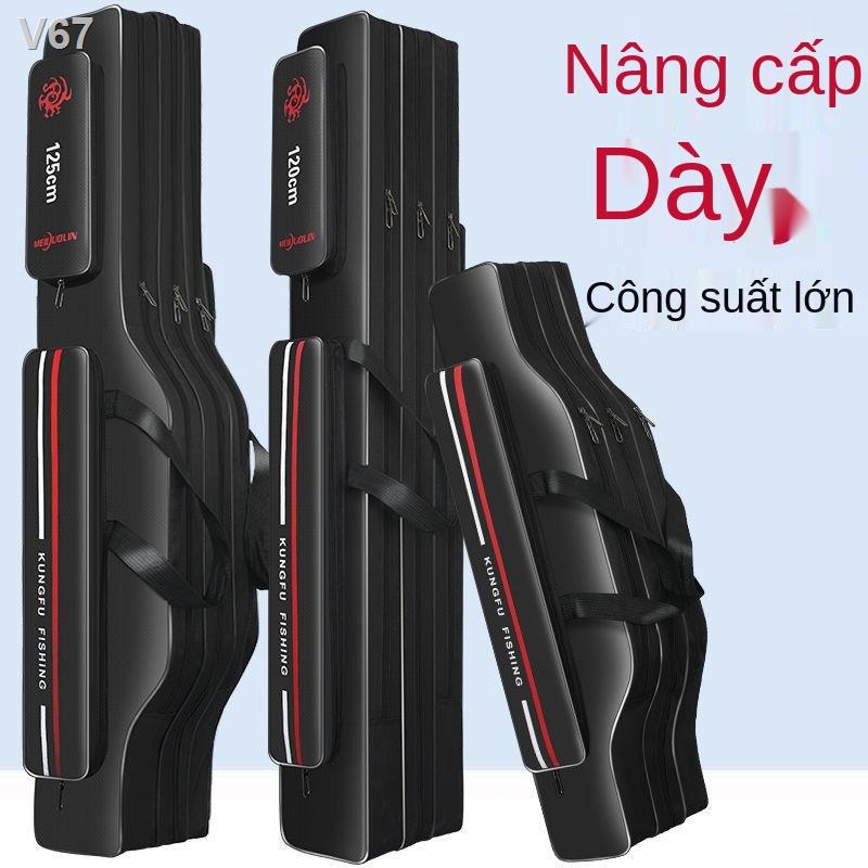 ☁Túi câu cá không thấm nước dày vải Oxford đựng cần đồ 1,2 mét 1,25 hai lớp ba
