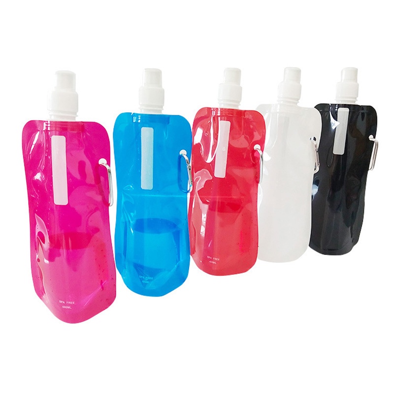 【Random Color】chai Đựng Nước Thể Tích 480ml Có Móc Treo Tiện Dụng Khi Đi Du Lịch/Leo Núi/Cắm Trại Ngoài Trời