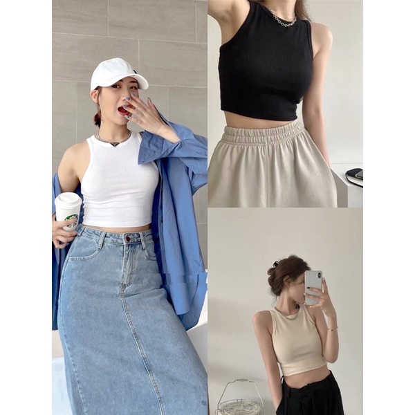 🌸 Phông body dáng ôm trơn màu ĐEN | TRẮNG | BE Ulzzang 🌸