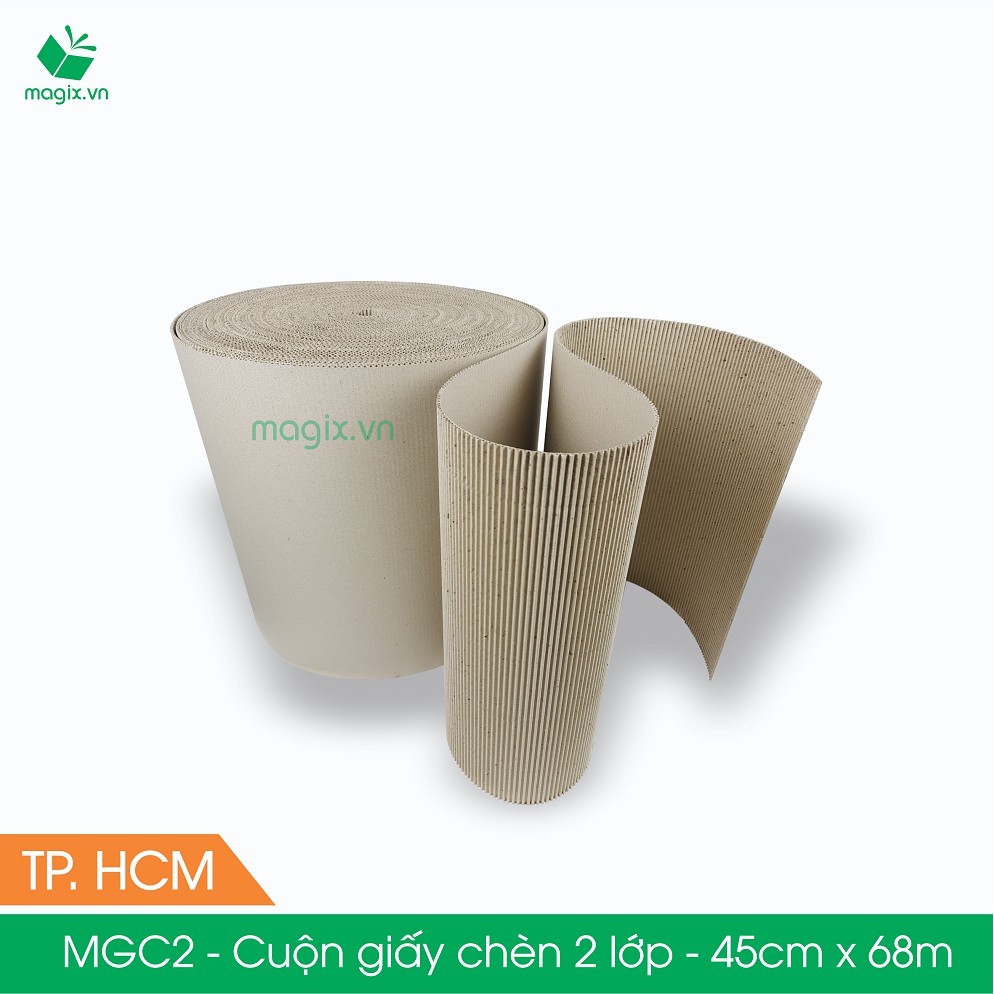 MGC2 - 45cm x 68m - Cuộn giấy chèn 2 lớp - Sóng B