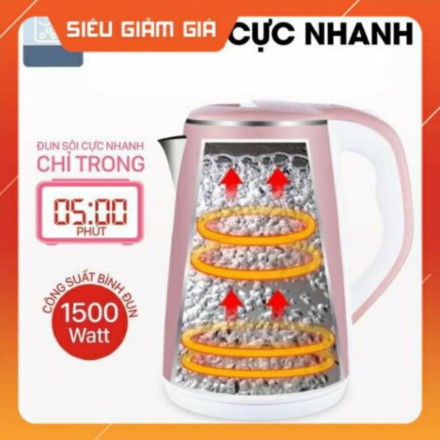 Ấm siêu tốc ziplai hàng chuẩn Thái Lan .BH 12 tháng
