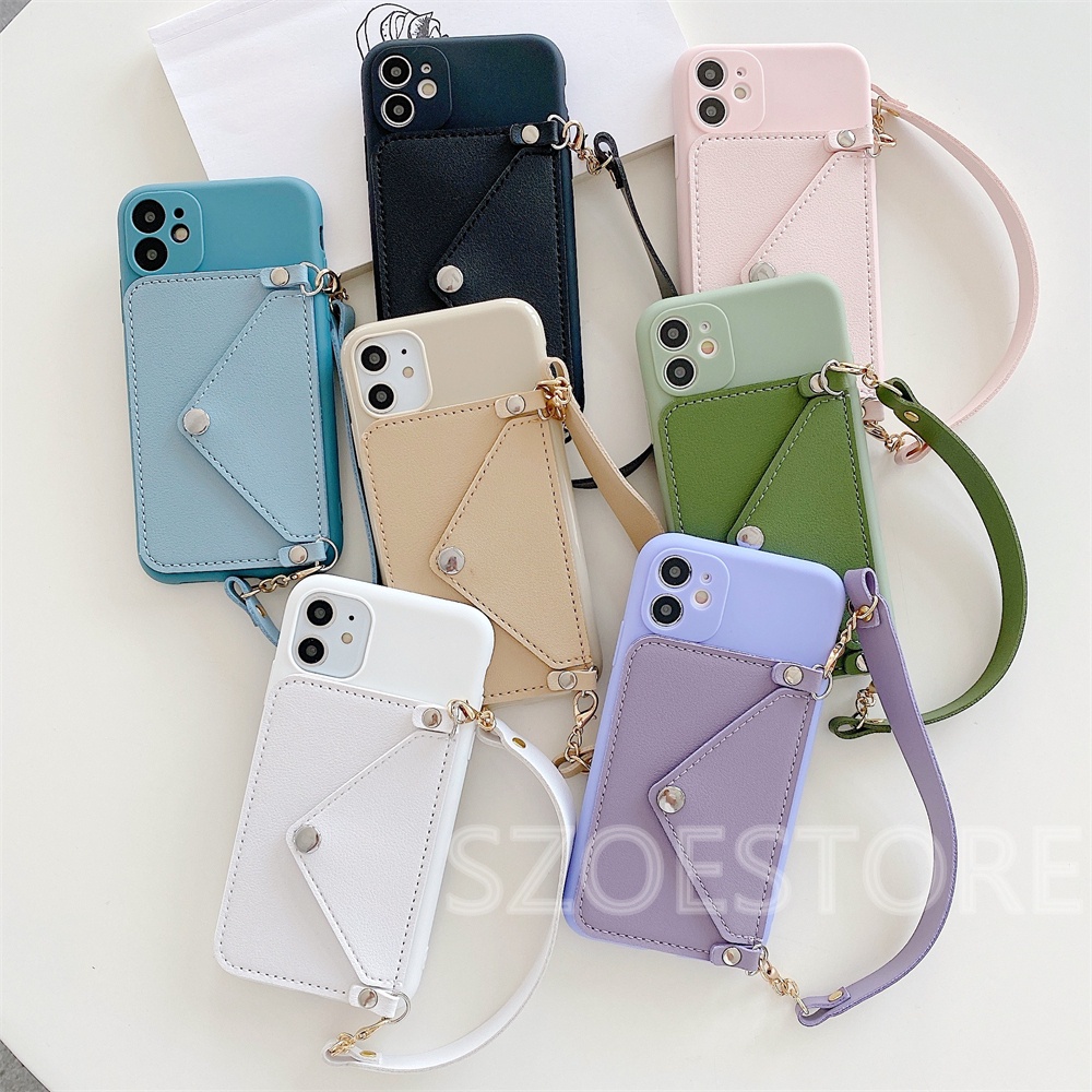 Ốp điện thoại dạng ví da thời trang cho Samsung S21 S21Plus S21Ultra S20FE S20 Plus S20Ultra S10 5G S10Plus S10e S9 Plus S8 Plus S7Edge S7 Note 8 9 10Plus 20Ultra