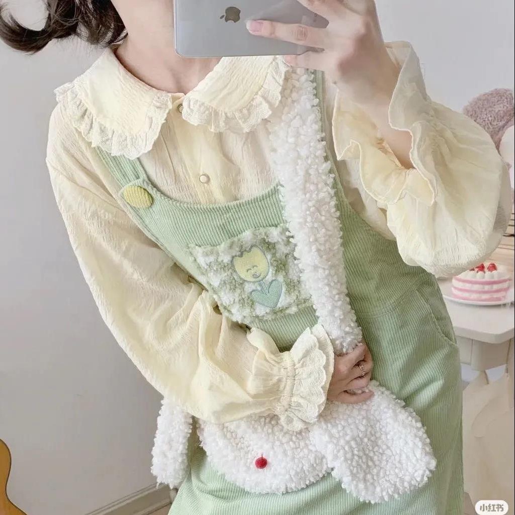 Set Áo Sơ Mi Và Đầm Yếm Xinh Xắn Dành Cho Nữ