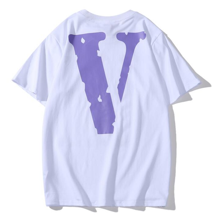 Áo Thun Cotton Tay Ngắn In Hình Vlone Thời Trang Cho Nam Nữ