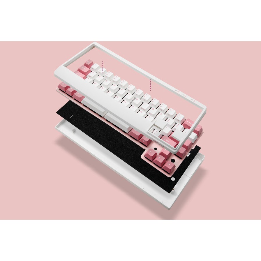 Bàn Phím Cơ Máy Tính Hiệu Leopold FC650MDS Light Pink -  Hàng Chính Hãng - Bảo Hành 24 Tháng