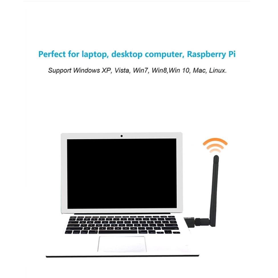Bộ thu mạng không dây Mini Ethernet kết nối USB Wifi 150Mbps MT7601 với ăng ten | BigBuy360 - bigbuy360.vn