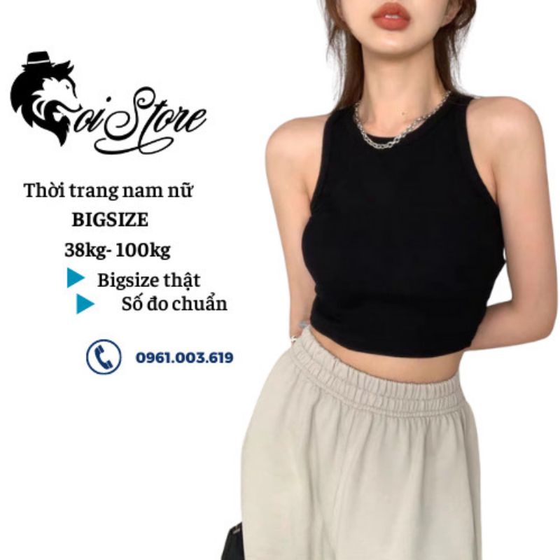Áo thun croptop 45- 90kg bozip bigsize co giãn, thời trang Sói Store
