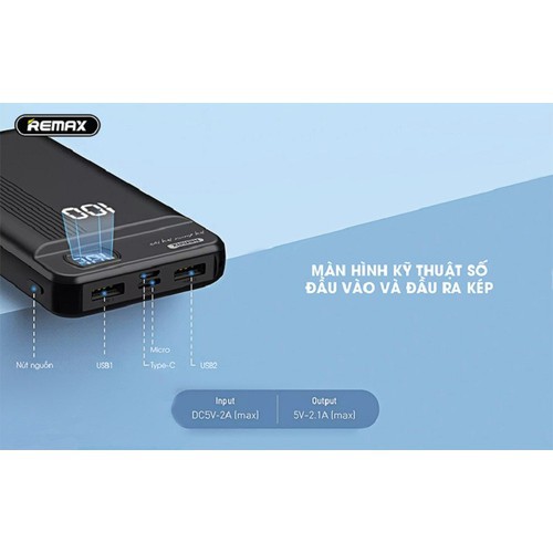 Pin sạc dự phòng Freeship sạc dự phòng 20000mah remax RPP-106 Pin Cực Khỏe