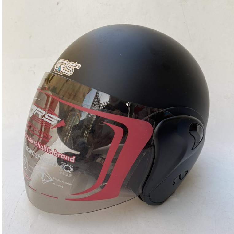 Nón bảo hiểm ¾ GRS A318K đen line đen nhám bảo hành 12 tháng tặng kèm balo dây rút