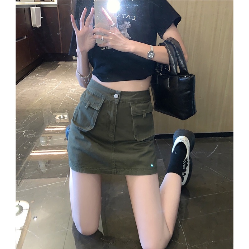Chân Váy Jean 2 Túi Hộp Dáng A Form Rộng BIG SIZE Có Lót Trong Thời Trang THUS569