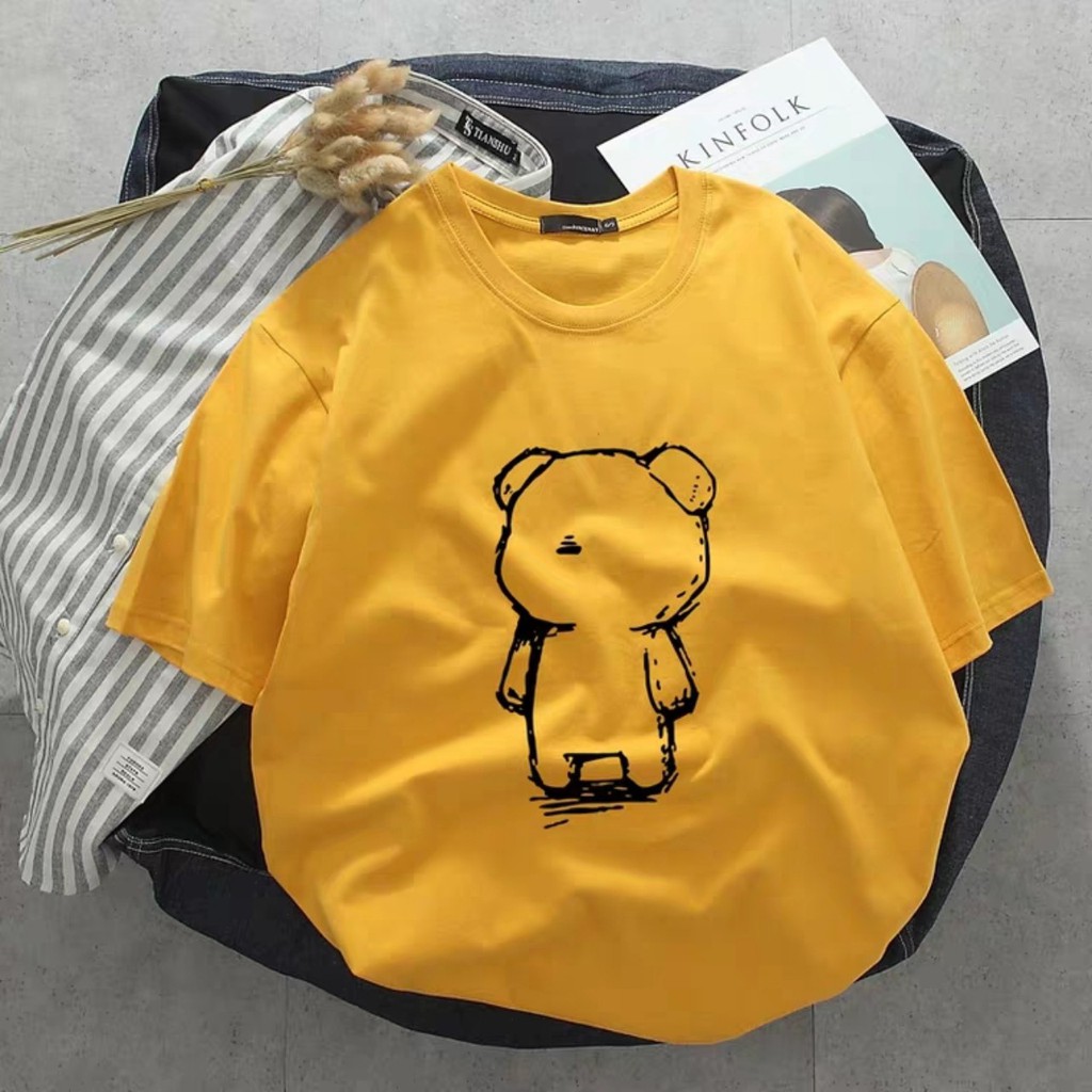 Áo Thun Tay Lỡ Gấu Teddy Dễ Thương Đáng Yêu - Form Rộng Freesize | BigBuy360 - bigbuy360.vn