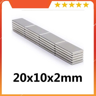Bộ 10 nam châm mạ Niken D20x10x2