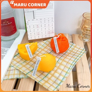 Sáp thơm nến thơm hình cam chanh phomai handmade Hàn Quốc decor trang trí nhà