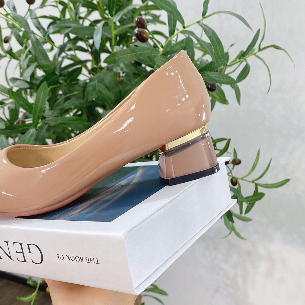 Giày Cao Gót Búp bê Nữ bít mũi xinh Xuất sắc - cao 3P - Giày Bánh Bèo mã Tron333