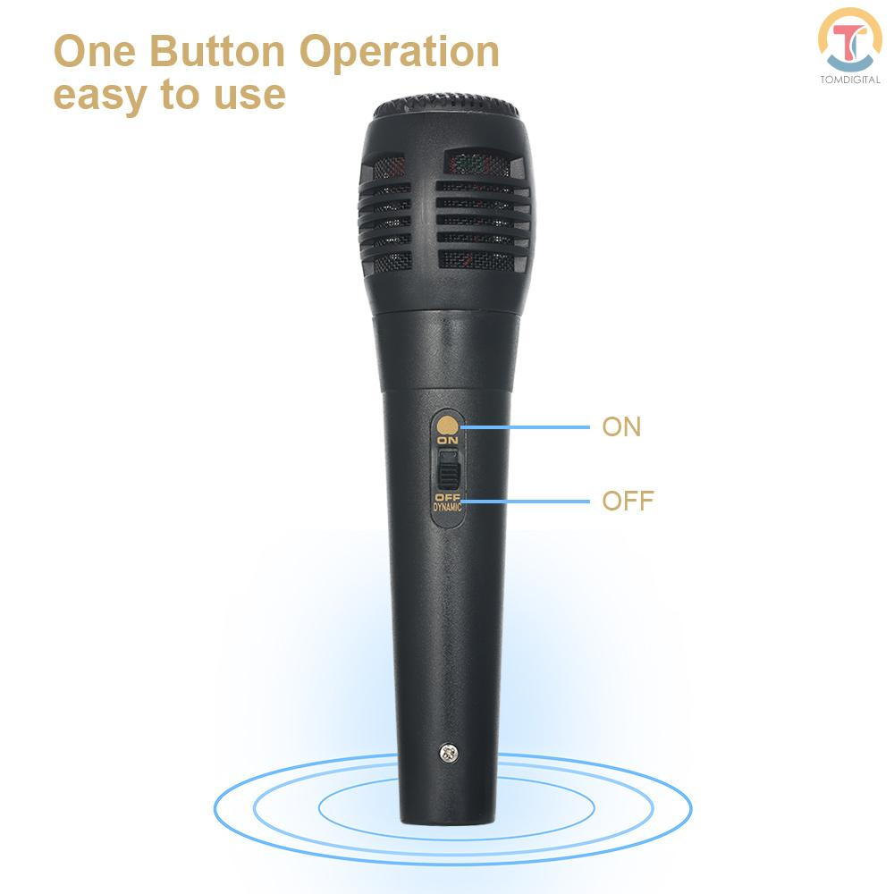 Dynamic Vocal Microphone Handheld Microphone with ON / OFF Switch 6.5mm Male to 3.5mm Female Jack Plug Stereo Adapter for Speakers Amplifier Computer Audio System