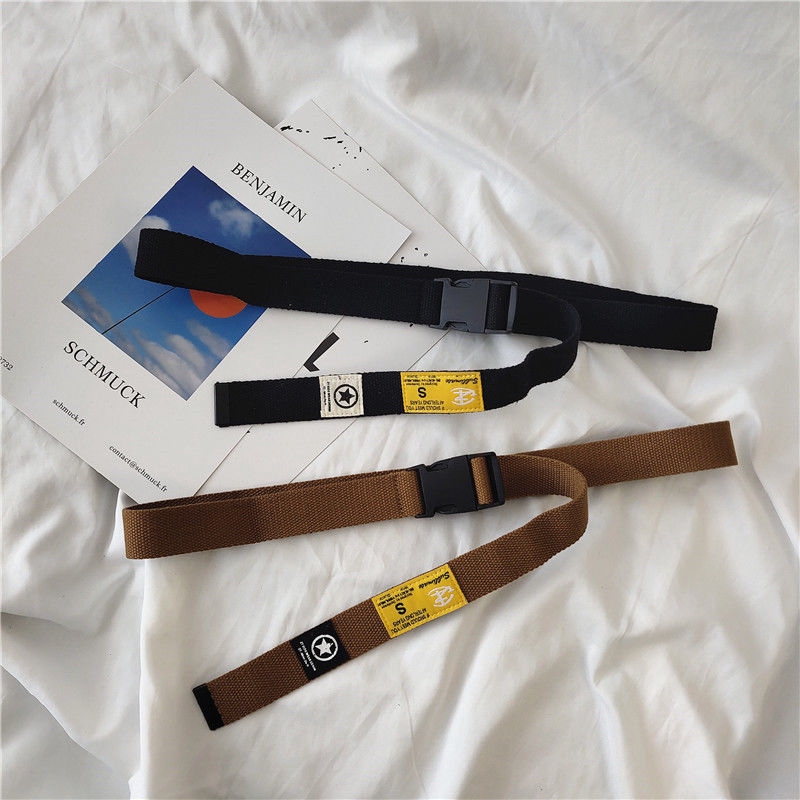 Thắt Lưng Vải Canvas Khóa Nhựa Thời Trang Hàn Quốc 22559