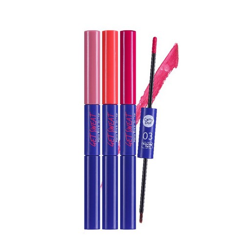 Son Lì Và Bóng Hai Đầu Cathy Doll Get Sweat Matte Tint & Lip Coat 2.4g + 2.5g .#01 Skiing Nude | BigBuy360 - bigbuy360.vn