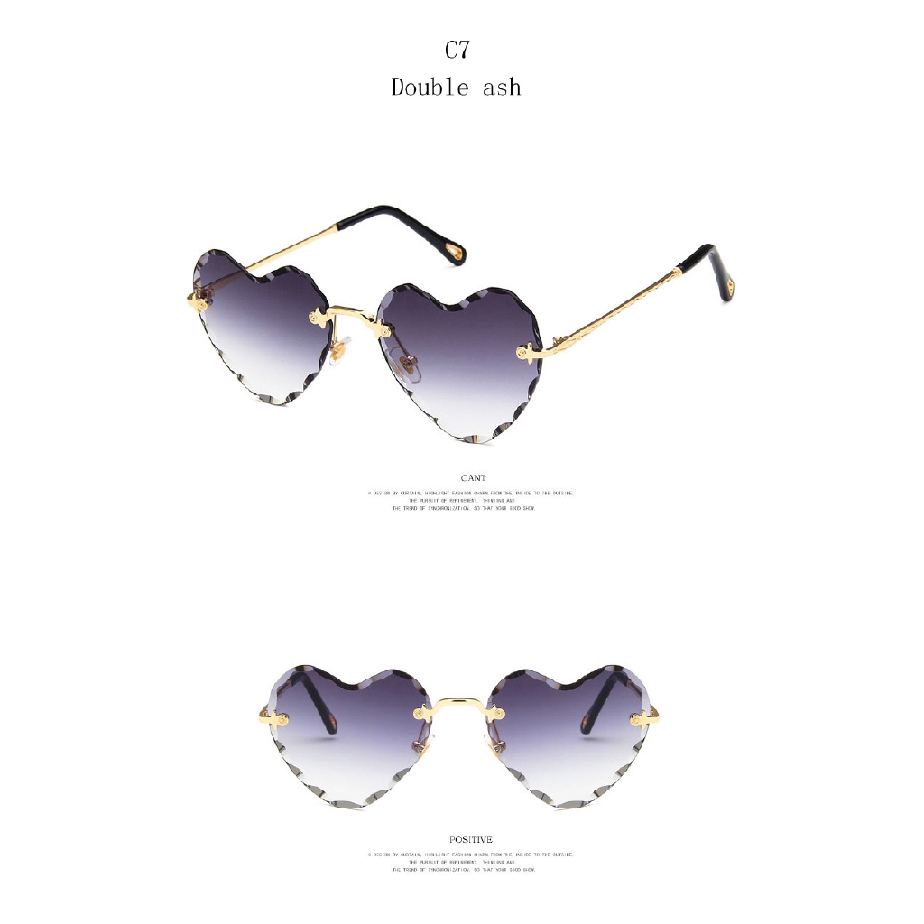 Kính mát nữ SAMJUNE gọng hình trái tim thời trang