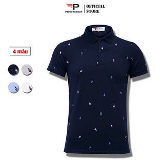 Áo polo nam cổ bẻ họa tiết mỏ neo SPMAHT01 thun cá sấu dày dặn, thoáng mát, form cơ bản - PigoFashion