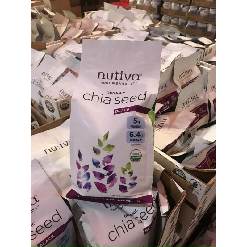 Hạt Chia Nutiva Organic Chia Seed chính hãng của Mỹ - 1,36kg