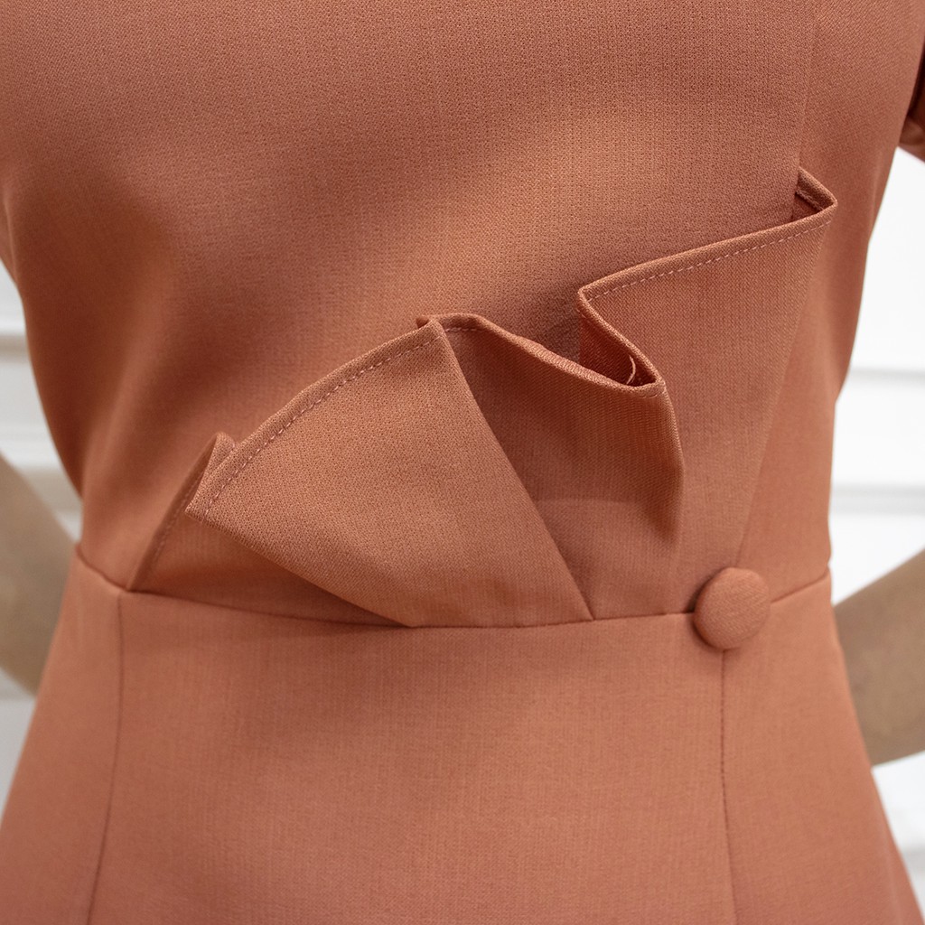 Đầm Body Nữ Công Sở Vải xô Gân Dập Ly Eo AMYRA - Váy Thiết Kế Ôm Xẻ Tà Đi Tiệc Da113 | BigBuy360 - bigbuy360.vn