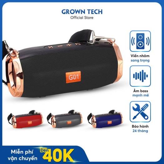 Loa bluetooth mini GrownTech KMS E61 bass mạnh hỗ trợ AUX phù hợp mọi dòng điện thoại bảo hành 24 tháng