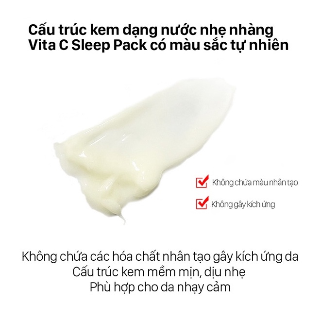 Mặt nạ ngủ sáng da dưỡng ẩm Care:Nel Vita C Toning+ Night Mask 80ml