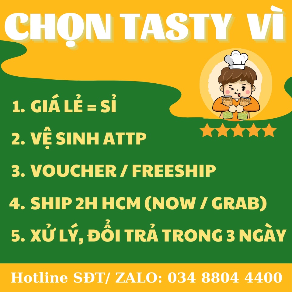 [Hũ vuông] 1,2Kg Hũ Bắp Sấy Mắm Hành Tasty Food | giòn, thấm vị, ngon tuyệt vời