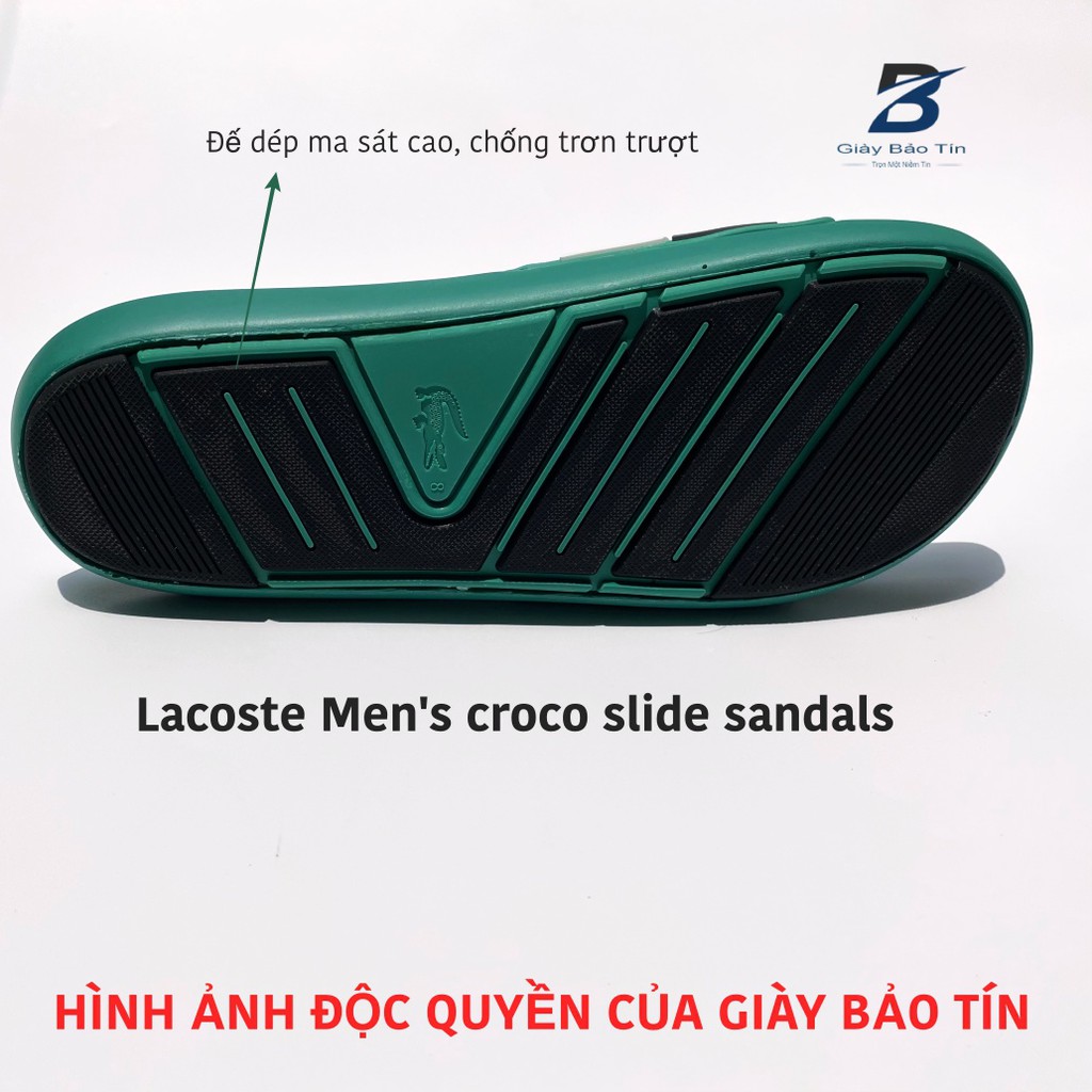 Dép nam quai ngang Lacoste, dép lê nam form thể thao, chống thấm nước, độ bền cao, thể hiện độ trẻ trung, thanh lịch.